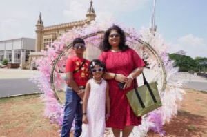 Family trip photo – exploring Bengaluru city together