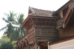 Front view of Padmanabhapuram Palace showcasing traditional Kerala architecture and wooden craftsmanship