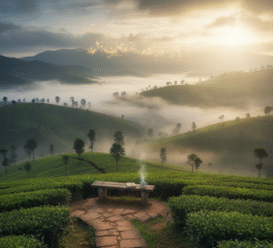 Munnar tea plantations during December for Kerala tour packages