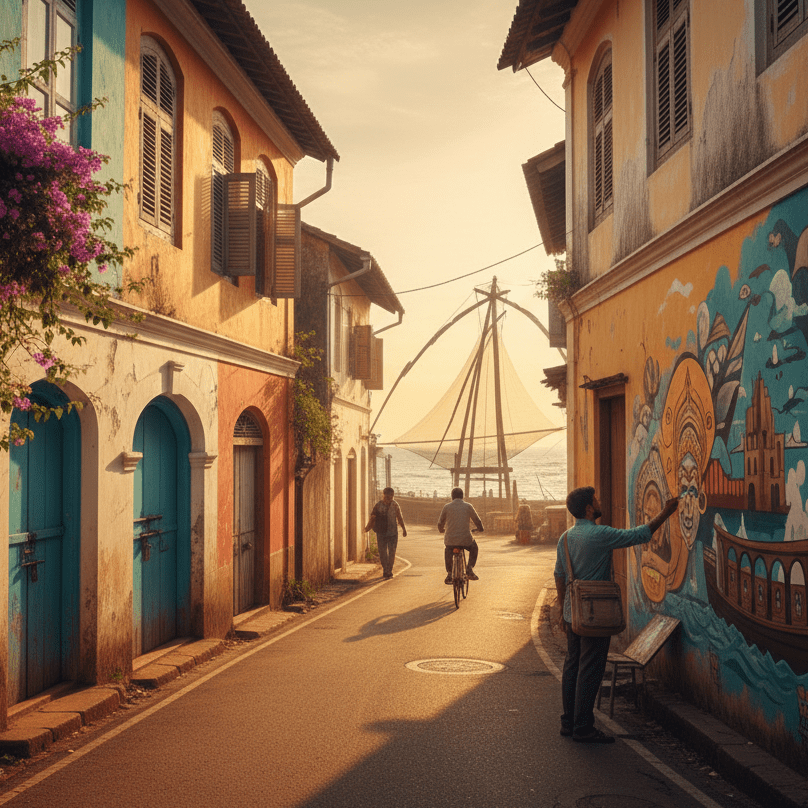 Fort Kochi New Year carnival decorations – Kerala tour packages