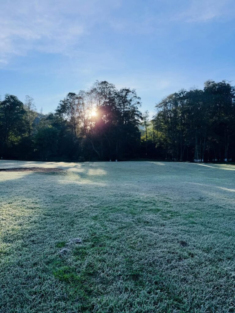 Winter sunrise view from Top Station Munnar