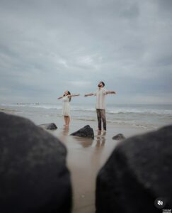 uiet beaches in Kerala for couples visiting in February with peaceful shoreline and calm sea