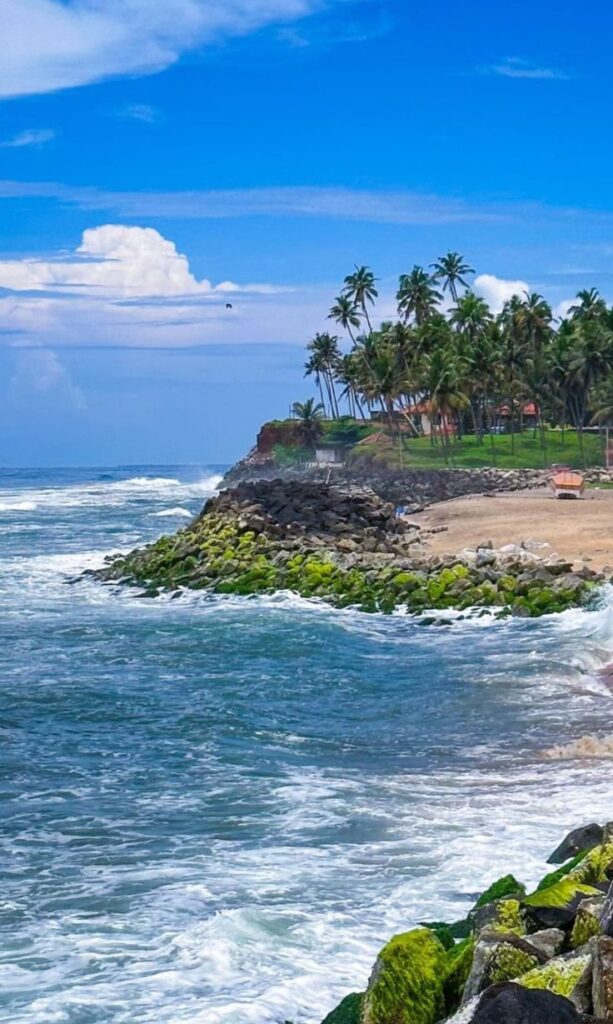 Varkala beach in February