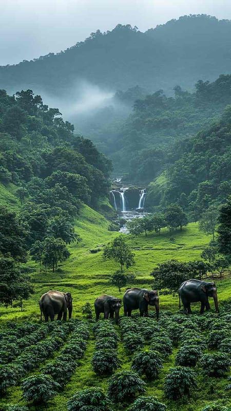 Wayanad hill station forest landscape Kerala summer