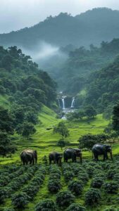Kerala summer vacation destination with hills and greenery