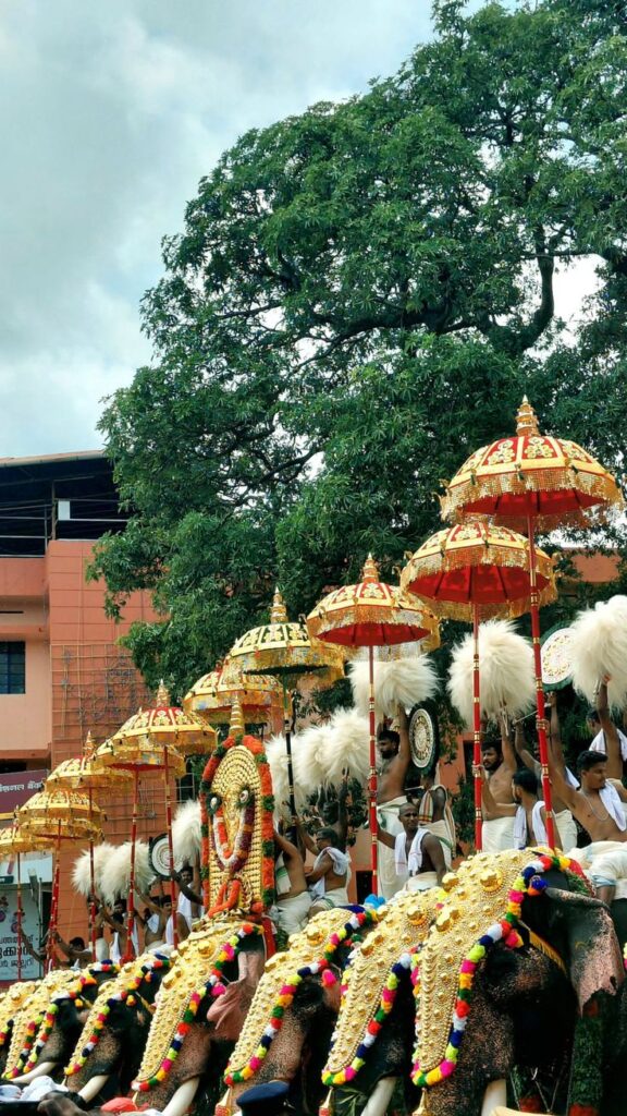 Kudamattam Thrissur Pooram umbrella exchange